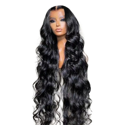 Black Glueless Wigs for Women, Lace Front Wigs Human Hair 28 Inch Pre Plucked with Baby 1.8 Density Glueless for Black Women Transparent Frontal Natural